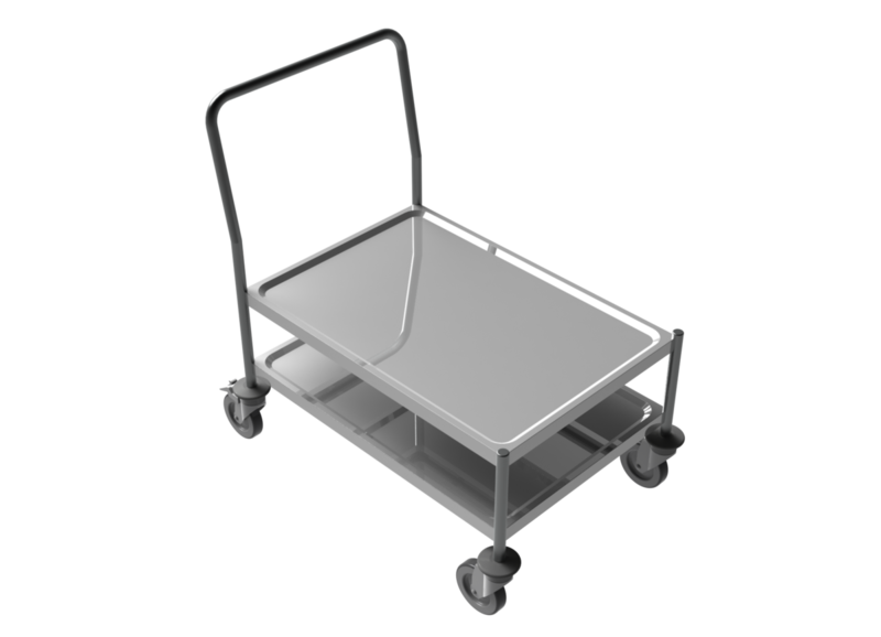Molins Platåvagn 2-plan. 625x415x450/905mm - 2