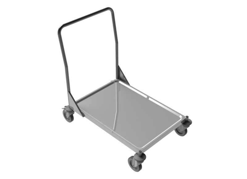 Molins Platåvagn låg. 625x415x217/905mm - 2