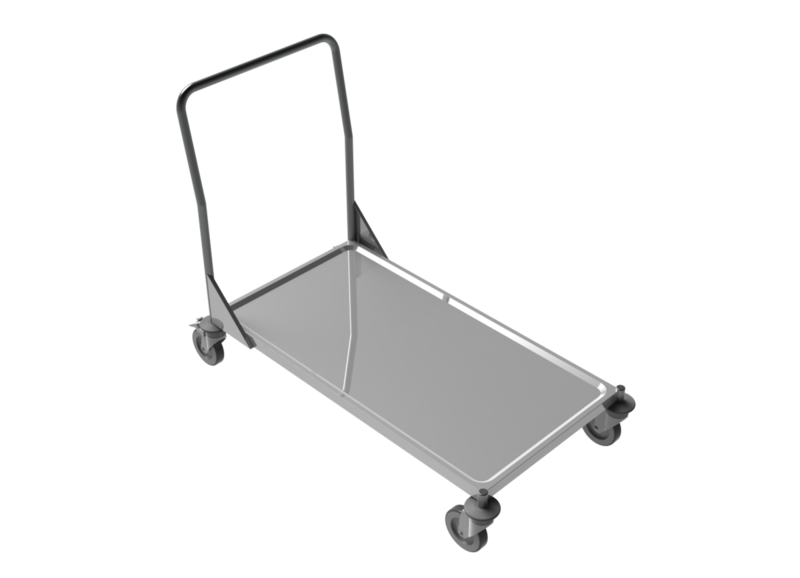 Molins Platåvagn låg. 625x415x217/905mm - 3