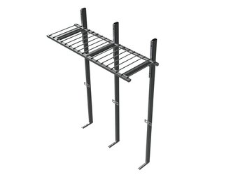 Molins Galleröverhylla enkel 400mm djup med aluminium upphängning