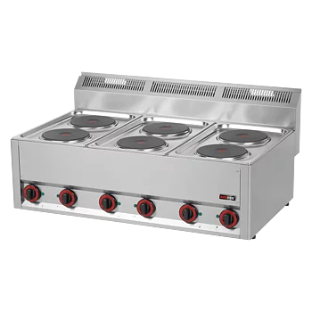 Spis - elektrisk 6 plattor - utan skåp - 400 V - REDFOX - SP 90 ELS