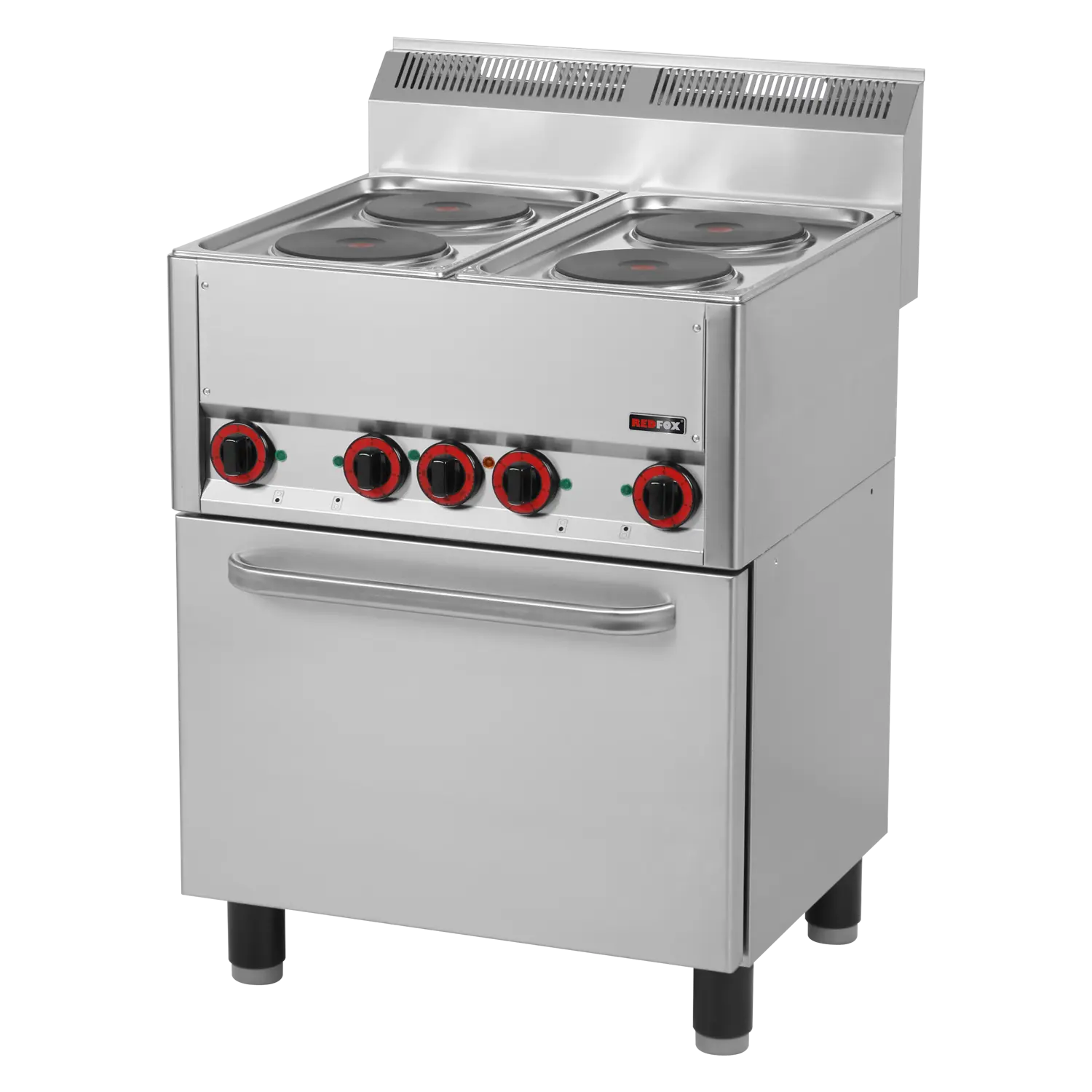 Spis - elektrisk med elektrisk varmluftsugn GN 1/1 - 4 plattor 400 V - REDFOX - SPT 60 ELS