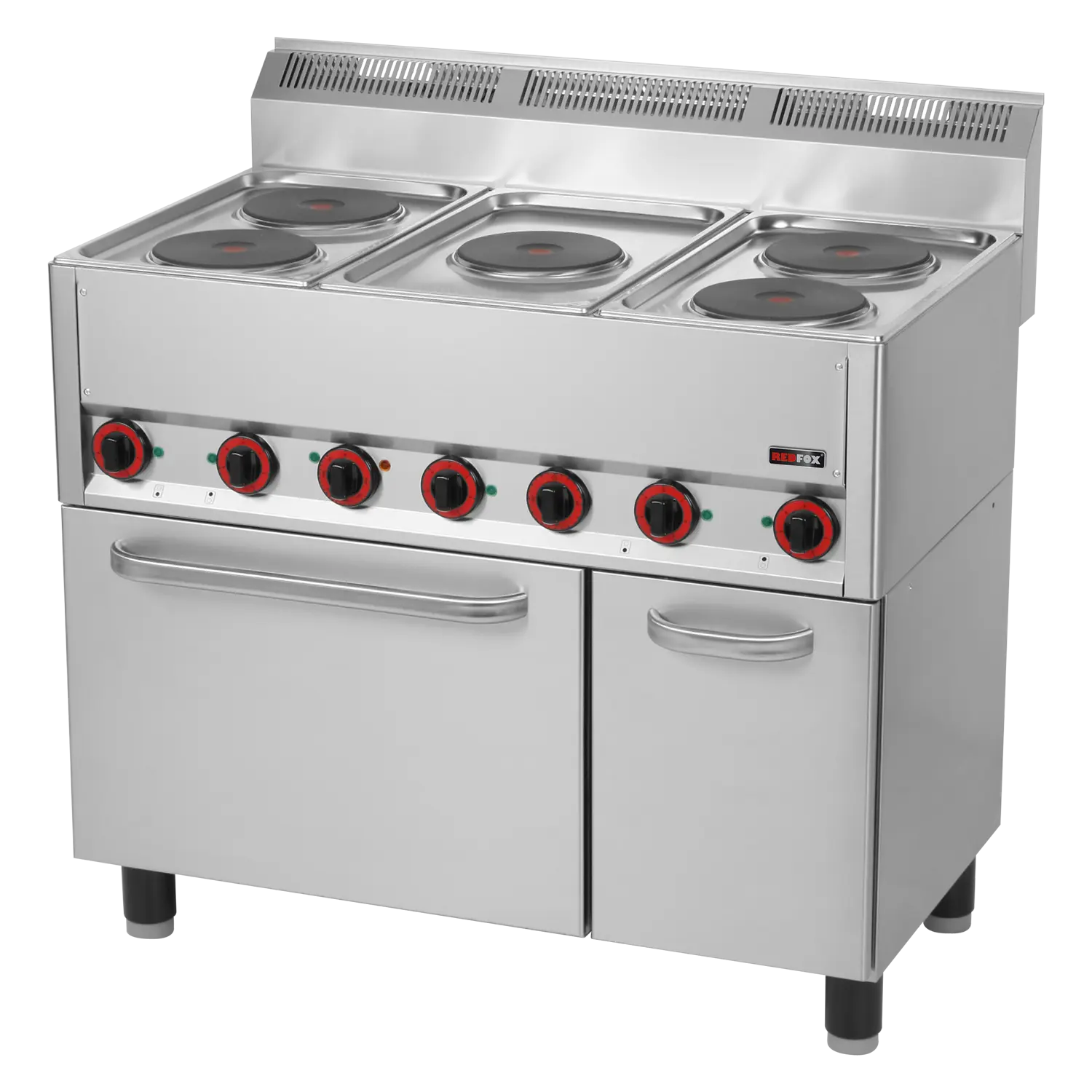 Spis - elektrisk med elektrisk varmluftsugn GN 1/1 - 5 plattor 400 V - REDFOX - SPT 90/5 ELS