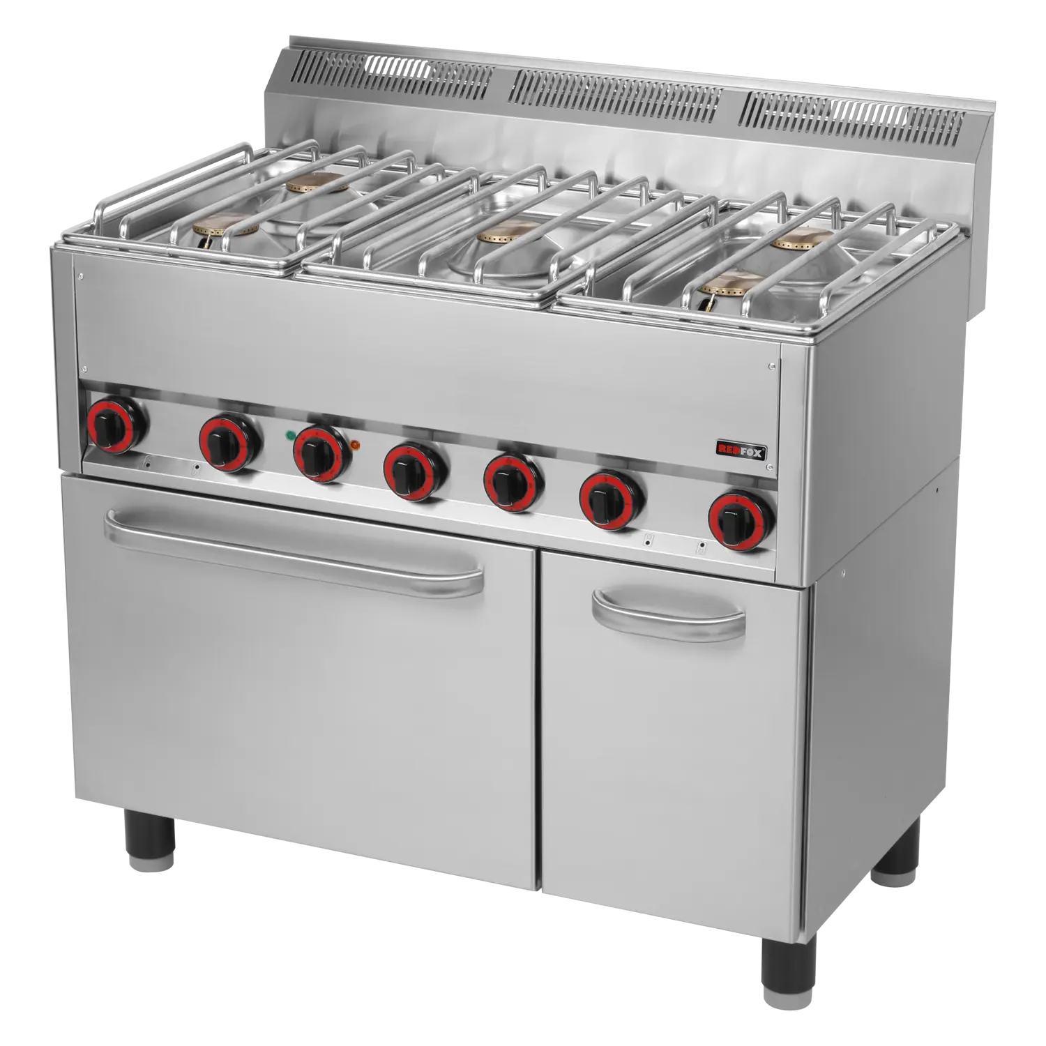 Spis - 5x brännare - med elektrisk varmluftsugn GN 1/1 - REDFOX - SPT 90/5 GLS