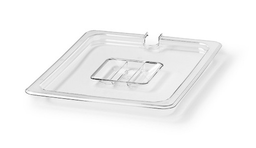 Transparent GN 1/2 lock med urtag för ösa