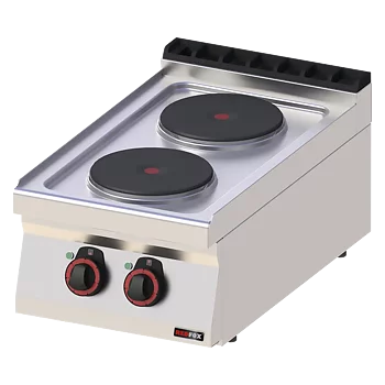 Spis - elektrisk 2 plattor - utan skåp - 400 V - REDFOX - SP 70/04 E