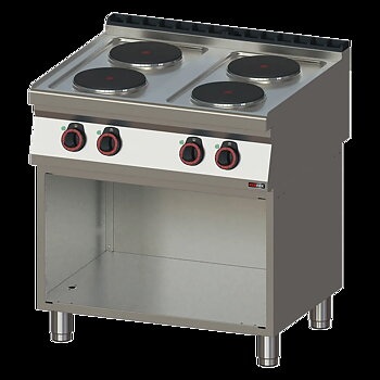 Spis - elektrisk 4 plattor öppet skåp - 400 V - REDFOX - SP 70/80 E