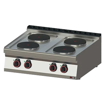 Spis - elektrisk 4 plattor - utan skåp - 400 V - REDFOX - SP 70/08 E