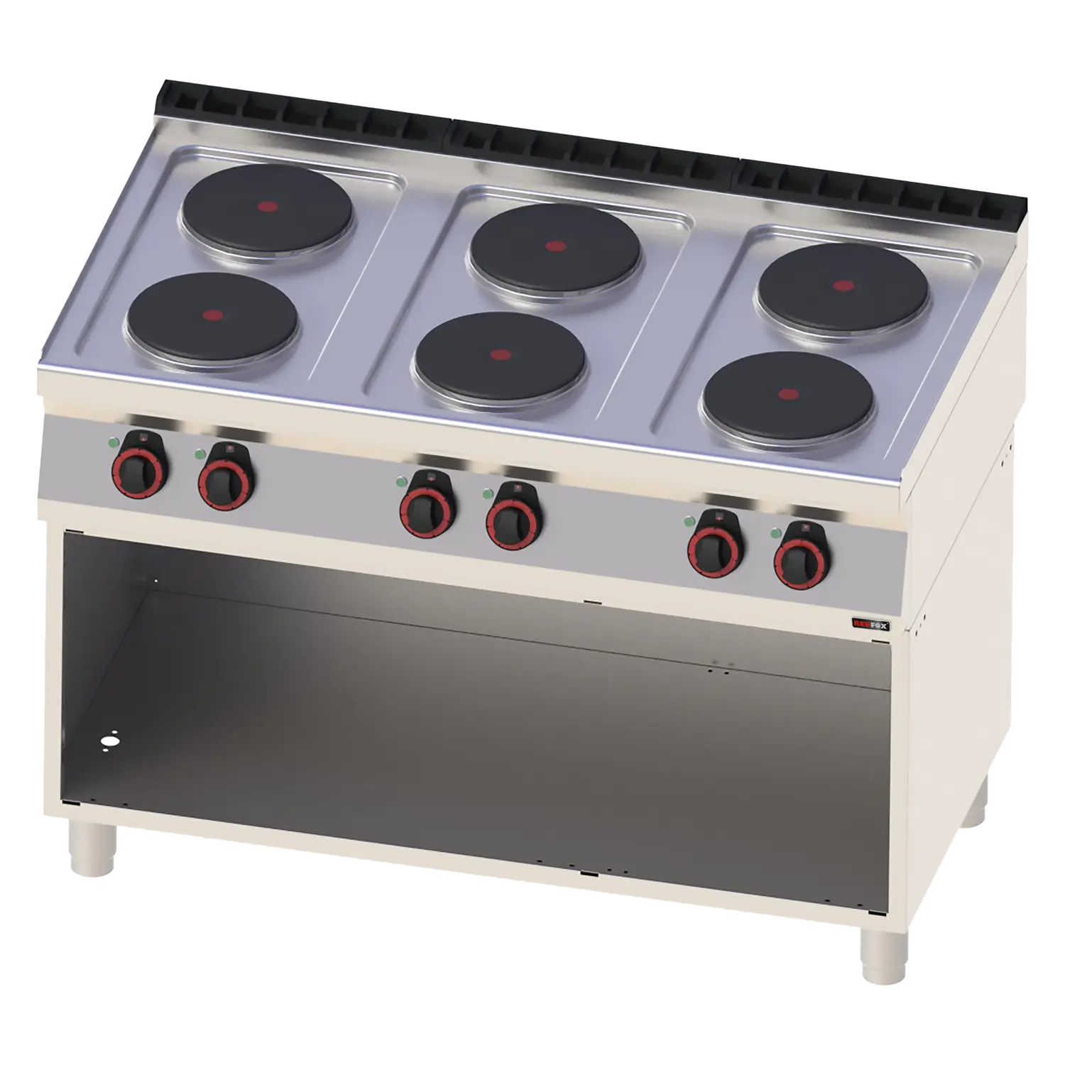 Spis - elektrisk 6 plattor öppet skåp - 400 V - REDFOX - SP 70/120 E