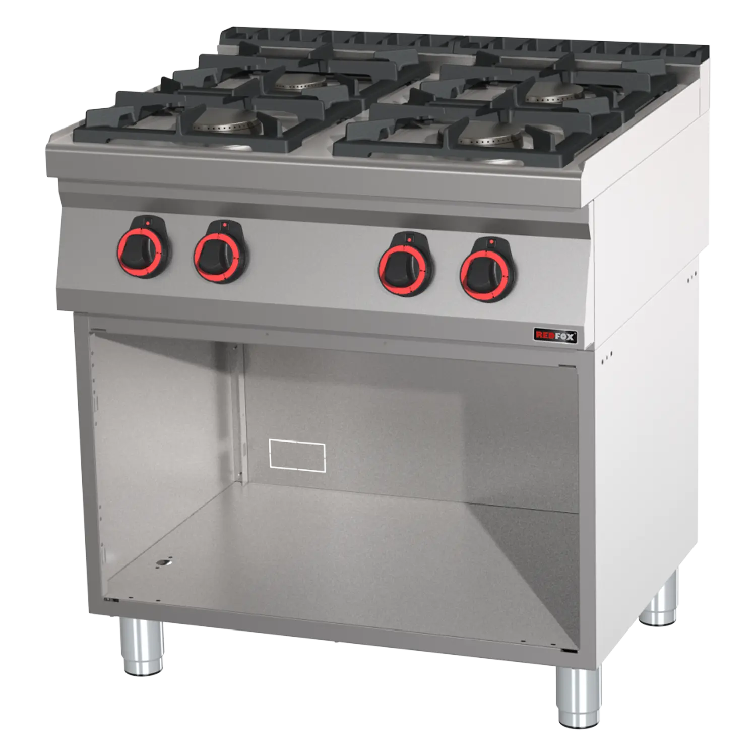 Spis - gas 4 brännare ECO öppet skåp - REDFOX - SPB 70/80 G