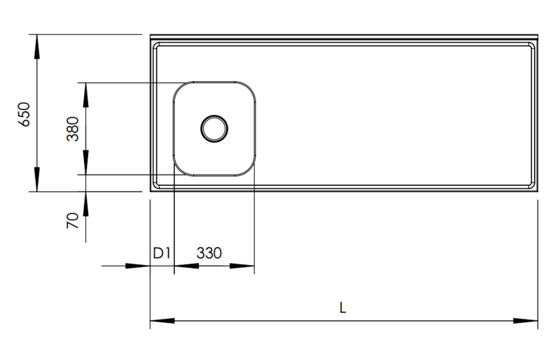 Molins bänk med DE-33 650mm djup - 2