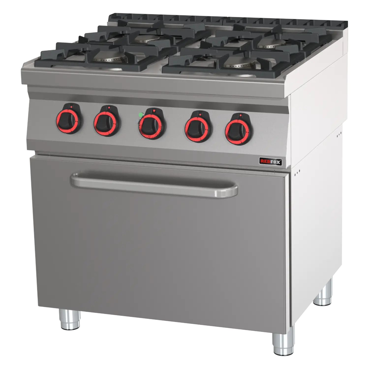 Spis - 4 brännare - varmluftsugn GN 1/1 - ECO - REDFOX - SPBT 70/80 11 GE