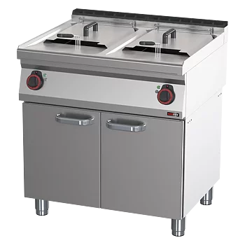 Fritös 2 korgar 0,8 kW/l - 17+17 l - skåp - 400 V - REDFOX - FE 70/80 E