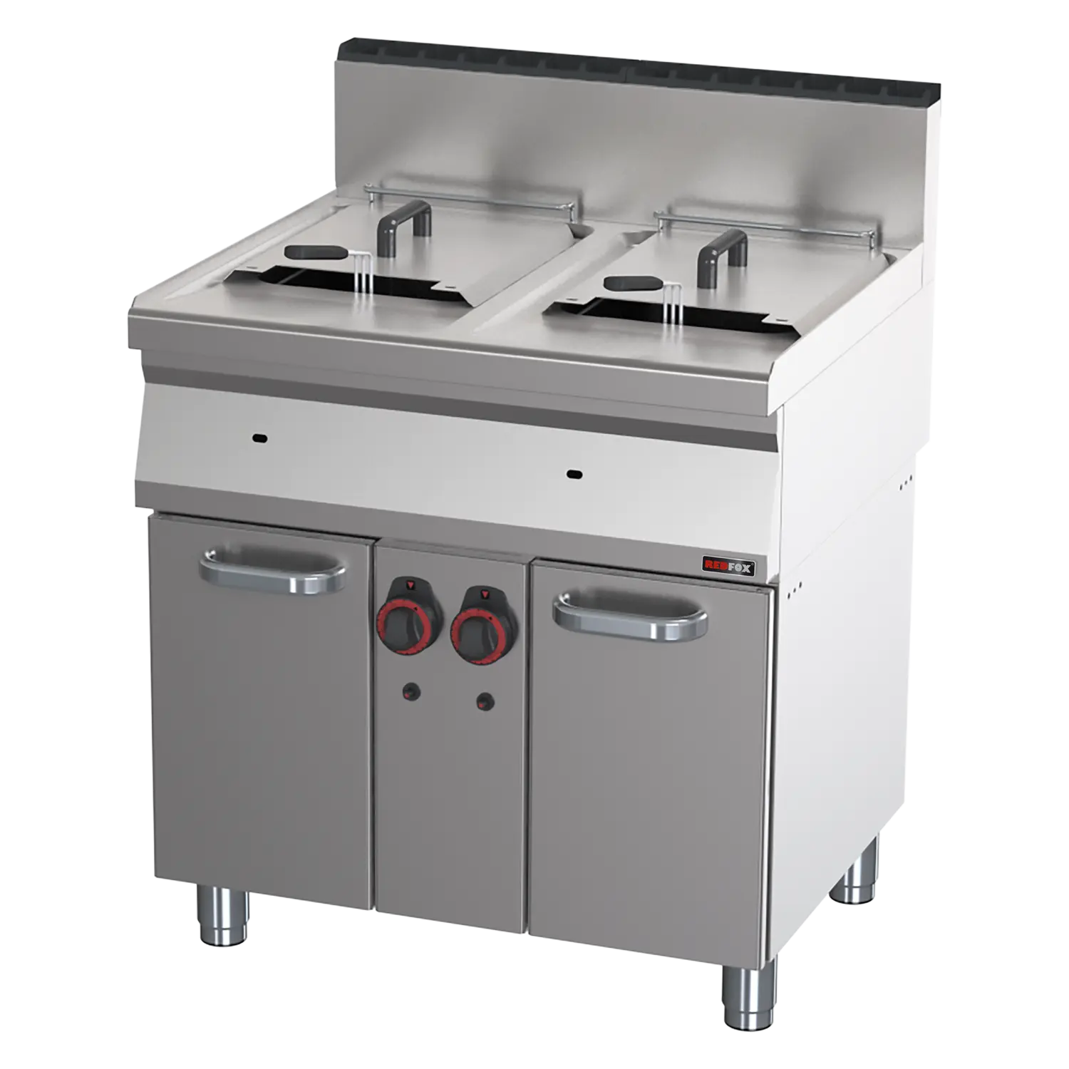 Gasfritös 2 korgar 0,8 kW/l - 15+15 l skåp - REDFOX - FE 70/80 G