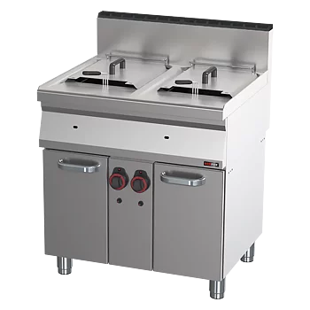 Gasfritös 2 korgar 0,8 kW/l - 15+15 l skåp - REDFOX - FE 70/80 G