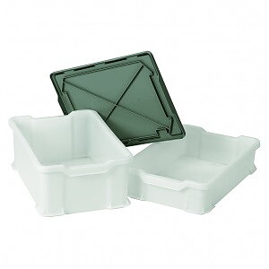 Plastback, vit, 600x400x225 mm, 40 L