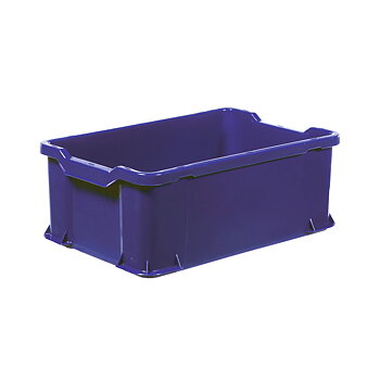 Plastback, blå, 600x400x225 mm, 40 L