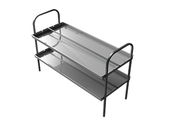 Molins Diskkorgsöverhylla enkel vipp 560mm djup för bänk