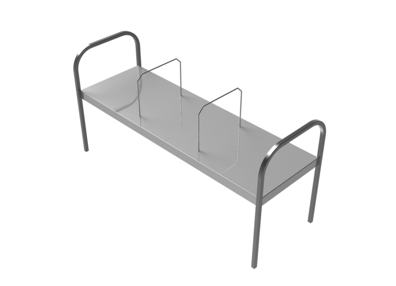 Molins Diskkorgshylla 560mm djup för bänk