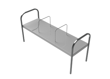 Molins Diskkorgshylla 560mm djup för bänk
