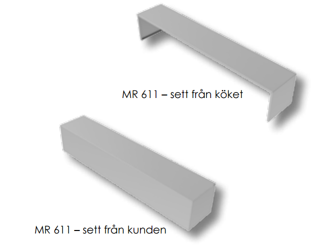 Molins Utlämningshylla m front & gavlar 300mm djup - 2