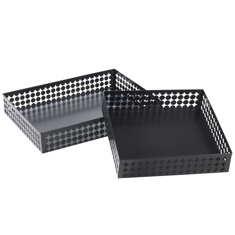 Brödkorg aluminiumplåt,svart 450x450x100