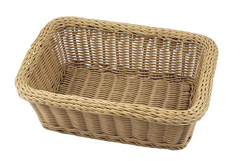 Korg i pp plast, rektangulär, Brun
