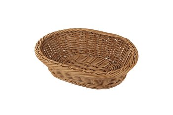 Korg i pp plast, oval. Brun