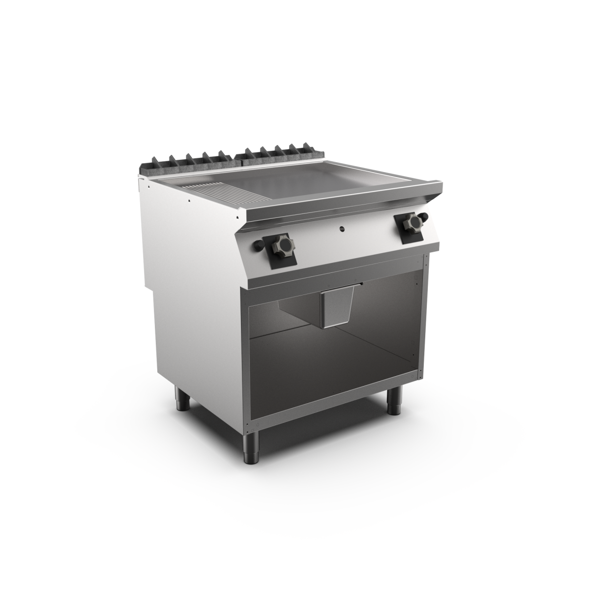 Mareno - Stekhäll räfflad gas HS Mareno M1-70 FT78GMG# - 2 zoner, 1/3 räfflad stekyta, mild steel - 800 × 750 × 900 mm