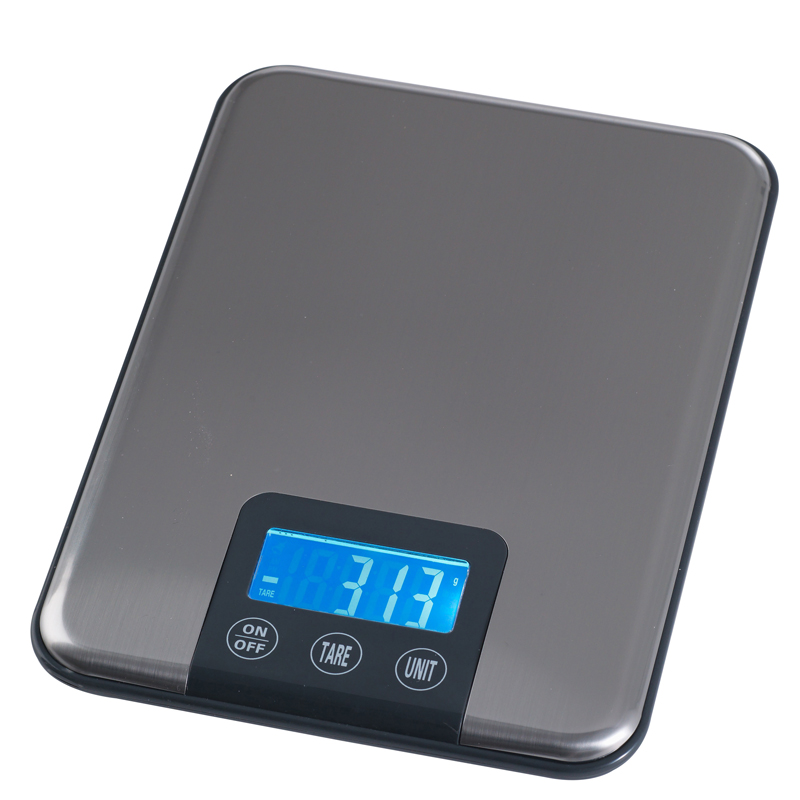 Elektronisk våg, 15 kg, 1 gram delning, platta 150x150, batt