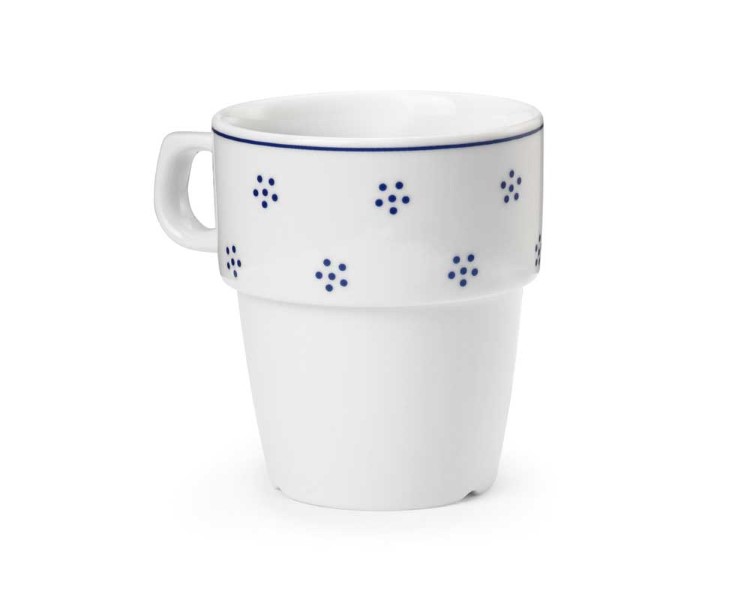 Forta - Mugg 250ml med öra stapelbar, dekor, 6-pack