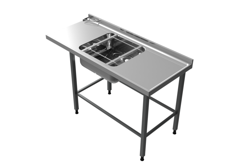 Molins Inmatningsbänk med DE-55 650mm djup