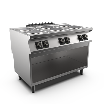 Mareno - Spis HS Mareno M1-70 PC712EGPT - 6 spisplattor Ø 220 mm 2,6 kW - 1200 × 750 × 900 mm