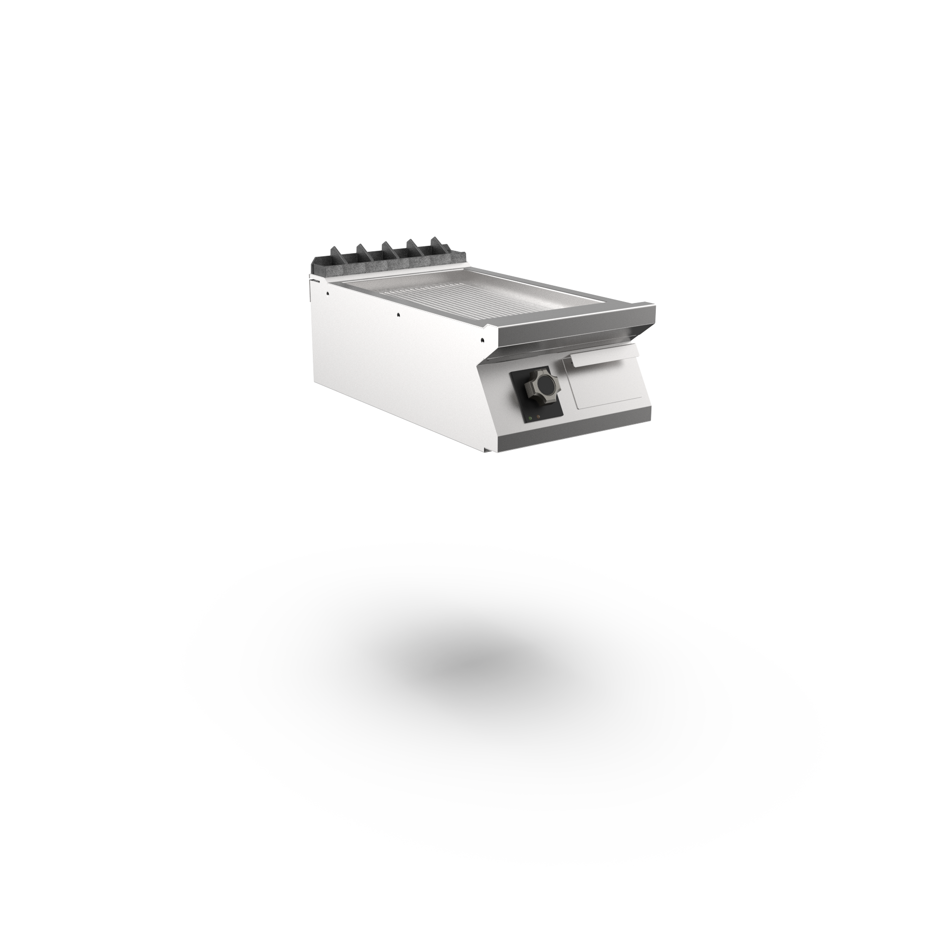 Mareno - Satin-kromstekhäll räfflad M1-70 FT74ERCST - 1 zon, räfflad stekyta - 400 × 750 × 250 mm