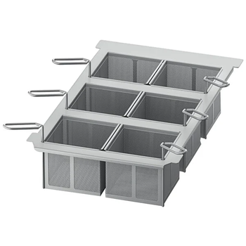 Set med 6 perforerade portionskorgar - Modell 2-S