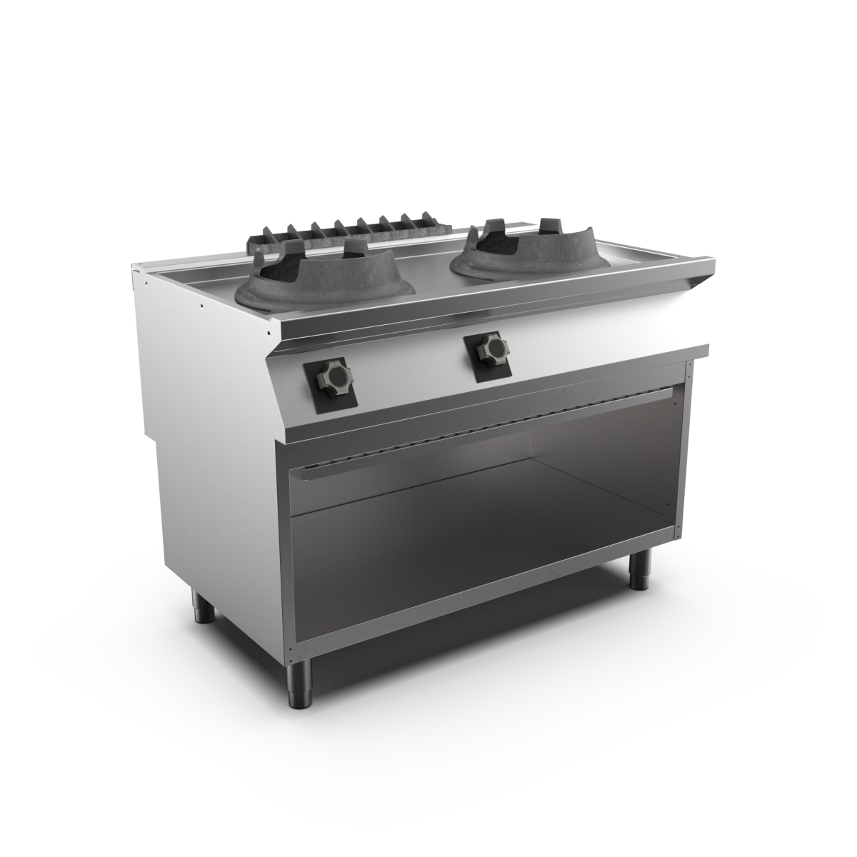 Mareno - Gaswok Mareno M1-90 WK912GG - 2 wokbrännare med kastrullstöd Ø 215 m - 1200 × 920 × 900 mm