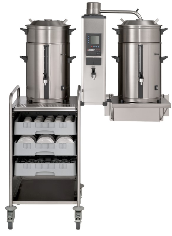 Bonamat - Urnbryggare - B5 HW W - 1 bryggpelare, separat hetvattenkran och 2 behållare på 5 liter