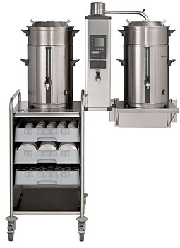 Bonamat - Urnbryggare - B5 HW W - 1 bryggpelare, separat hetvattenkran och 2 behållare på 5 liter