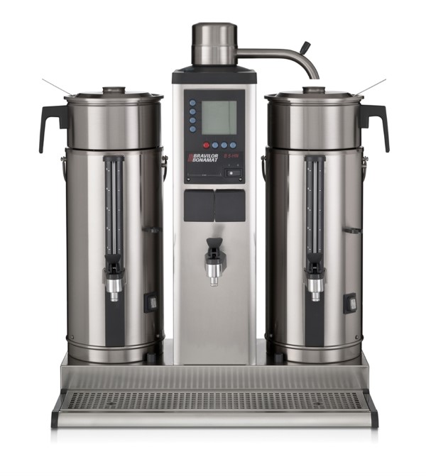 Bonamat - Urnbryggare - B5 HW - 1 bryggpelare med separat hetvattenkran och 2 behållare på 5 liter - 440V3/230V - Marin