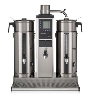 Bonamat - Urnbryggare - B5 HW - 1 bryggpelare med separat hetvattenkran och 2 behållare på 5 liter - 440V3/115V - Marin