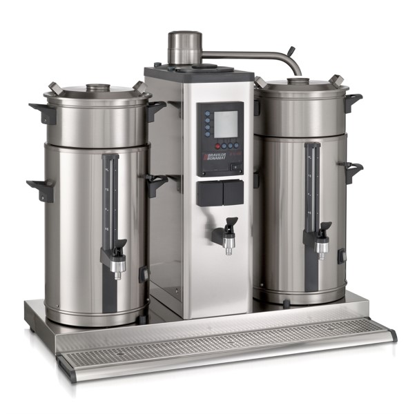 Bonamat - Urnbryggare - B10 HW - 1 bryggpelare med separat hetvattenkran och 2 behållare på 10 liter - 440V3/230V - Marin