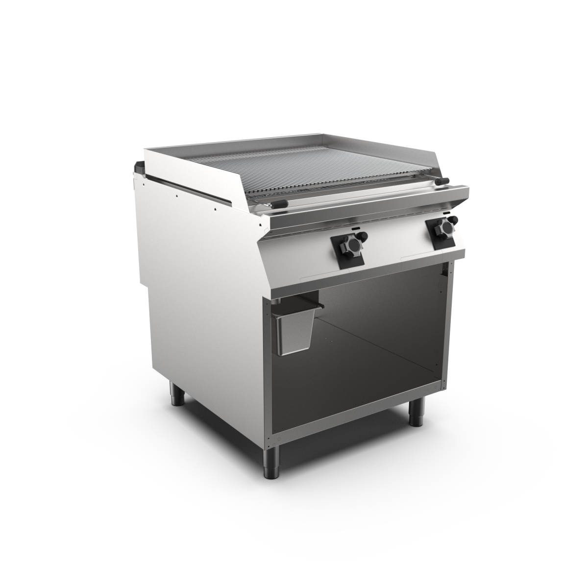 Mareno - Lavastensgrill gas HS Mareno M1-90 GL98GIG - 2 zoner, rostfria grillgaller, 780 × 645 mm - 800 × 920 × 250 mm