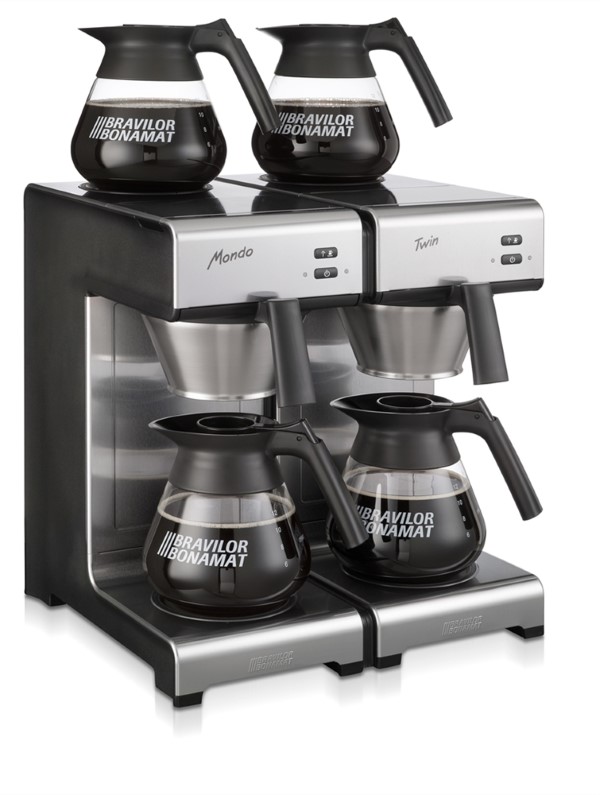 Bonamat - Kaffebyggare - Mondo Twin - 2 bryggcentraler och 4 värmeplattor - 400V