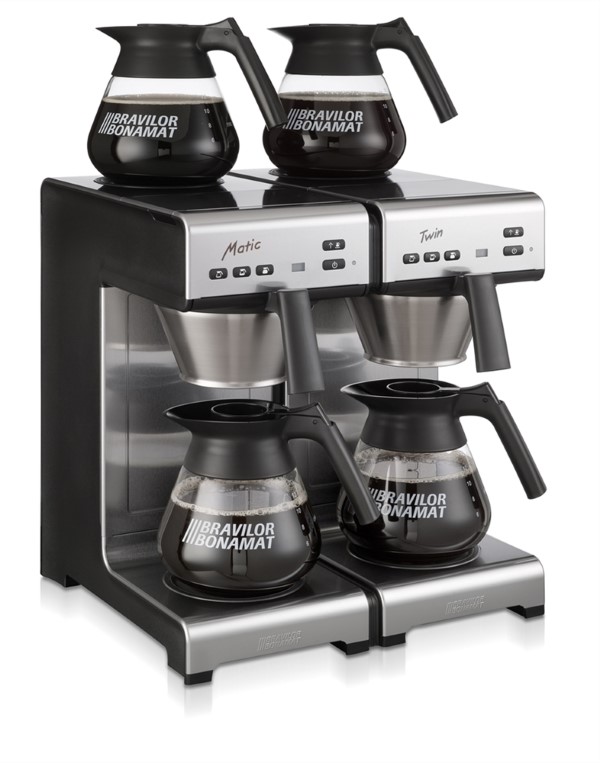 Bonamat - Kaffebyggare - Matic Twin - 2 bryggcentraler och 4 värmeplattor - 230V