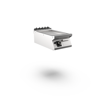 Mareno - Satin-kromstekhäll räfflad gas M1-70 FT74GRCST - 1 zon, räfflad stekyta - 400 × 750 × 250 mm
