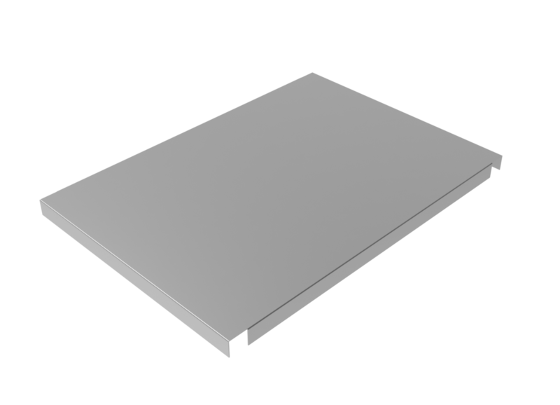 Rostfri slät underhylla dim 200x562mm