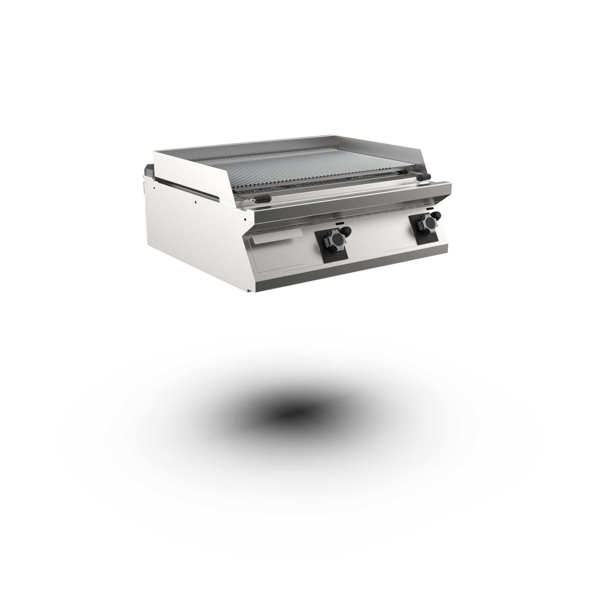 Mareno - Lavastensgrill gas Mareno M1-70 GL78GIT - 2 zoner, rostfria grillgaller - 800 × 750 × 250 mm