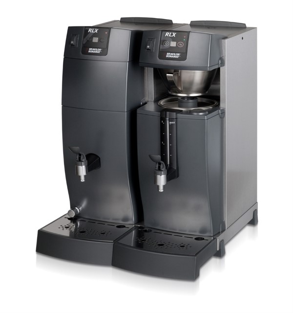 Bonamat - Kaffebryggare - RLX 75 - 1 bryggcentral, 1 behållare med nivåglas (2 liter) och separat hetvattenkran - 400V