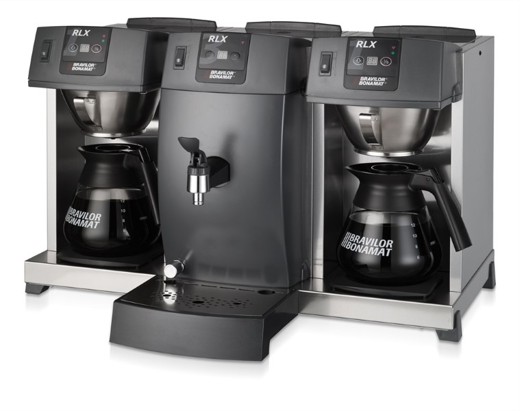 Bonamat - Kaffebryggare - RLX 131 - 2 bryggcentraler, 2 värmeplattor, 2 kannor och separat hetvattenkran - 400V