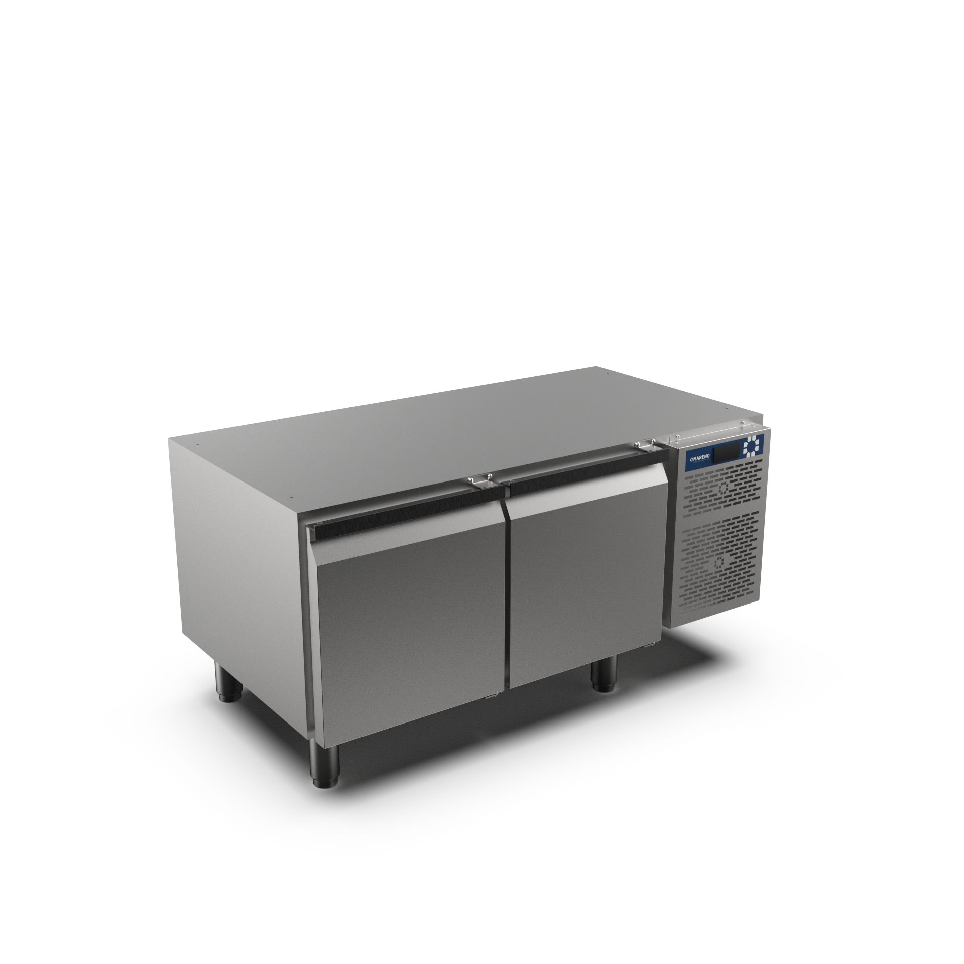 Mareno - Frysbänk Mareno M1 BRT2PBTSP - temperaturområde –15/–20°C - 2 st dörrar - 1200 × 650 × 610 mm